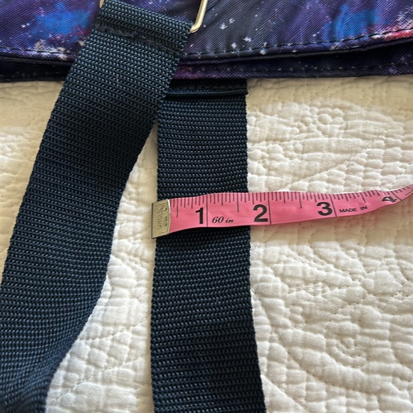 Large clear PVC and starscape Polyester tote bag with small clear PVC zipper bag - Picture 11 of 12